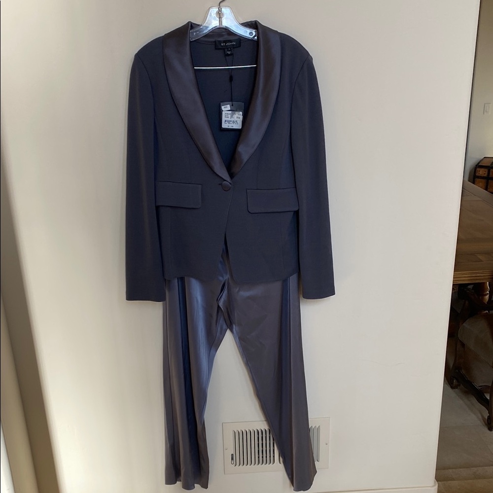St. John  Dark Gray Suit & Blazer